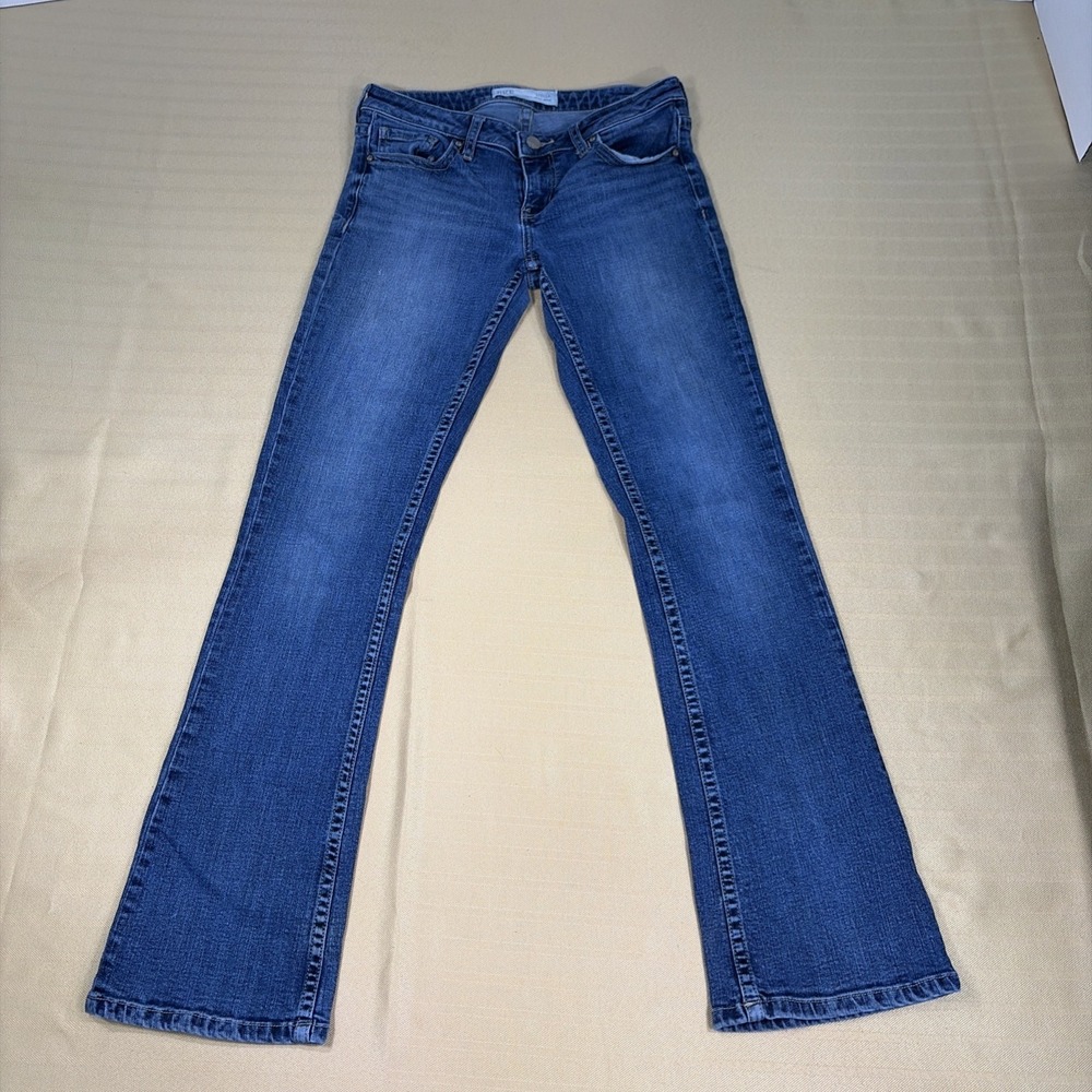 BKE Stella Boot Cut Stretch Distressed Denim Jeans Size 27x33.5
